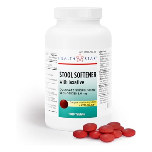 Health Star Docusate Sodium with Senna Tabs, 50mg /...