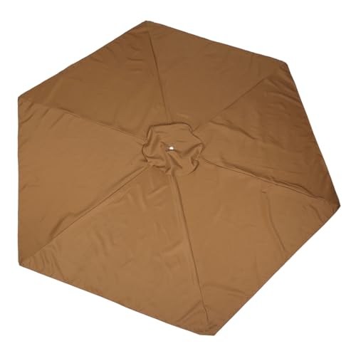 Hemoton Patio Umbrella Replacement Canopy Cover Durable Polyester Ribs Quick Easy Installation Sun Protection for Gardens Patios and Outdoor Spaces