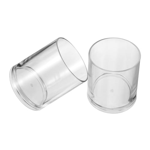 BIUDECO 2 Pezzi Bicchiere da vino in acrilico occhiali bicchieri vino bicchieri da tazze da dessert bicchierini Trasparente