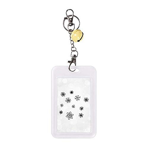 Badge de protection pour carte de crédit avec motif de flocon de neige et clochette