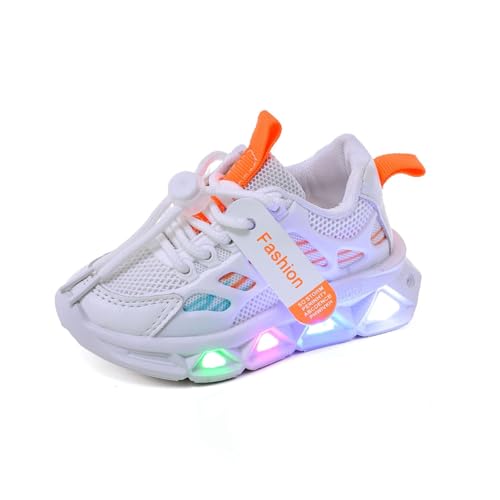IWIHMIV Toddler Tennis Shoes Casual Boys Breathable Non Slip Sneakers Luminous Light Sneakers for Girls Sport Running Shoes