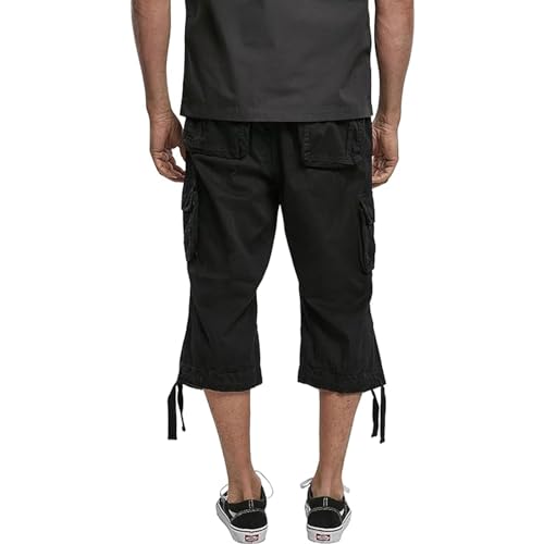 Individual Wear Men's 6-Pocket Capri Pants, Black - M4