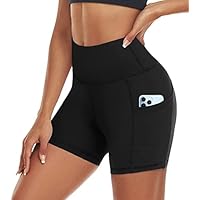 Pantalones Cortos Deportivos para Mujer, Pantalon Corto Ciclismo Gym Running Yoga Gym Fitness para Mujer con Bolsillos Mallas Cortos Verano No Transparente