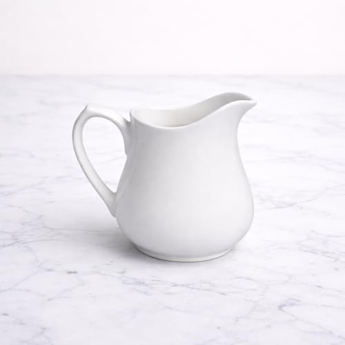 Image of Small White Bone China 125 ml Sauce Boat or Gravy Creamer Milk Pot Microwave and Dishwasher Safe (125 ml)