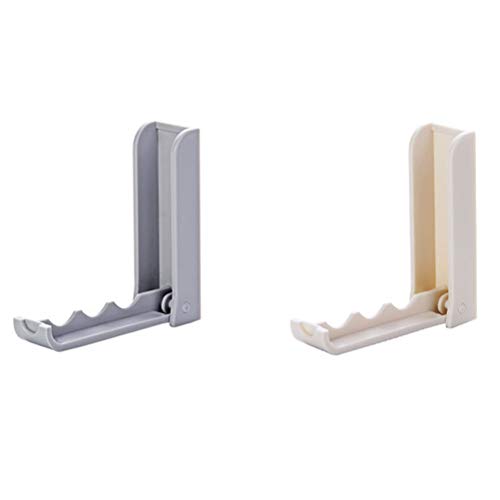 Toyvian 2 ganchos dobráveis adesivos sem perfuração, ganchos para porta de parede para casaco, toalh