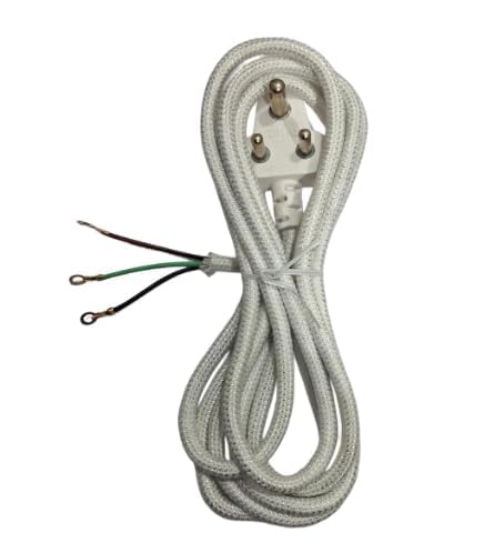 1000 Watt Copper Wire Cable with 3-Pin Plug & Brass Clip Ends – Heavy Duty Braided Electrical Cord for Appliances, Iron, Heater & DIY Use-image-20