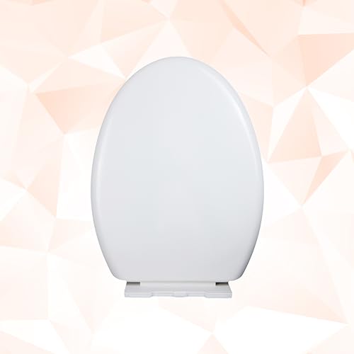Image of Amazon Basics Slow Close Toilet Seat Cover with High Gloss Finish, Oval Shape, White, Polypropylene