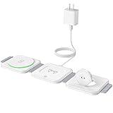 Wireless Charger, Magnetic Foldable 3 in 1 Charging Station, Fast Travel Wireless Charging Pad, Compatible with Magsafe for iPhone 14/13/12/Pro Max/Plus/Mini, Apple Watch and Airpods 2/3/Pro