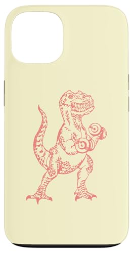 恐竜 リフティング ダンベル おもしろい 動物 フィットネス ジム ワークアウト スマホケース iPhone 13 用