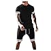Amaeen Conjunto Verano Hombre Deportivo de 2 Piezas, Manga Corta, Verano, Pantalones Cortos Hombre Ocio, Casual, Delgado Deporte Baratos Casual