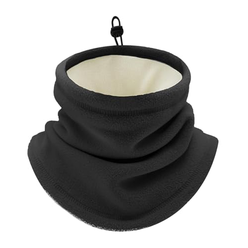 Winter Neck Warmer Gaiter Face Mask Cover Tube for Fishing Hiking Outdoor Sports, Fleece Lined Thermal Protection, 12.01x10.04 inch Unisex- Black