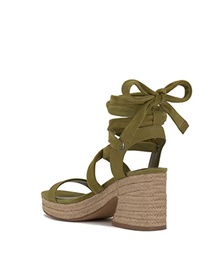 Vince Camuto Women's Roreka Lace Up Espadrille Sandal Wedge, Moss, 9 #TOP4