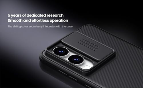 Image of Nilkin Classic Series Compatible for Samsung S25 Edge Case with Camera Cover, [Camera Lens Protector] [Scratch-Resistant] [360 Full Protection] Shockproof Slim Phone Case (Black, S25 Edge)