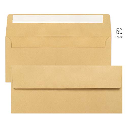 50-Pack-10-Self-Seal-Business-Envelopes-4-18-X-9-12-Inches-Square-Flap-Envelopes-with-Peel-Seal-Kraft-No-Window-50-Count