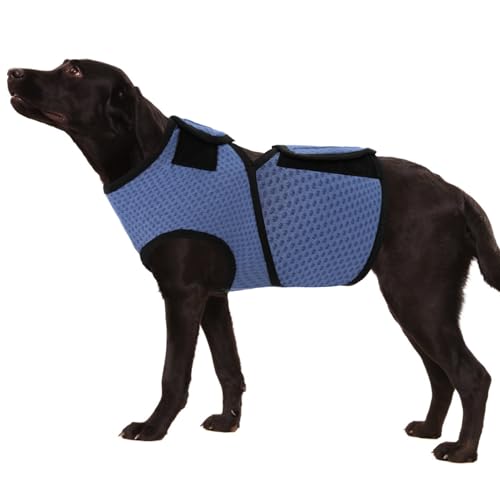 Image of KOESON Dog Anxiety Calming Vest, Breathable Dog Thunder Jacket, Adjustable Pet Stress and Anxiety Relief Shirt for Thunderstorm, Fireworks, Grooming, Vet Visit, Travel, Separation, XS-3XL