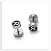 Xusamss Fashion Stainless Steel Twelve Constellation Barbell Stud Earrings