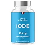 IODE 150 MCG | 365 petits comprimés | Iode thyroide | Fabriqué en France | Iodure de Potassium | Complement alimentaire | Sans additifs indésirables