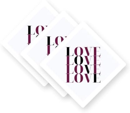 Inscription Love - Positive Love Quotes Vinyl Stickers 3 Pack 3 Inch image 5