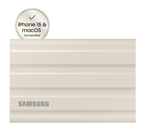 Samsung Portable SSD T7 Shield, 2 TB Externe SSD für PC und Mac