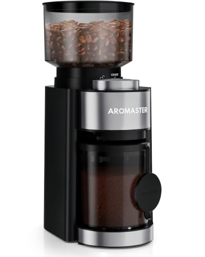 Aromaster Conical Burr Coffee Grinder with 25 Grind Settings