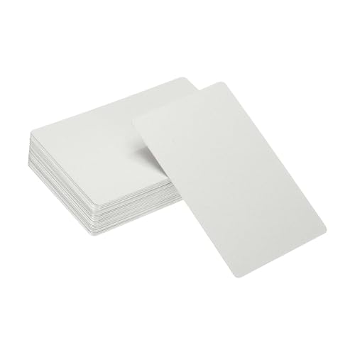 Cartes de visite vierges en aluminium argent givré de 86x54mm pour impression
