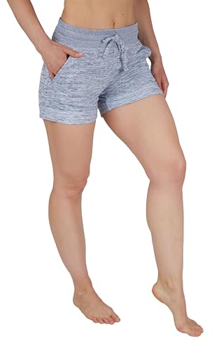Image of 90 Degree By Reflex Soft Comfy Activewear Lounge Shorts with Pockets and Drawstring for Women