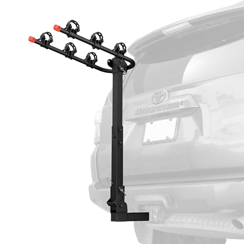 Retrospec Lenox Hitch Mount Car Bike Rack for SUV, Car, Truck, Van | 2, 3, and 4 Bike Rack Hitch Mount with Anti-Wobble, Tilt-Away, Fold-Down Arms | 2' Hitch Receiver Bike Carrier