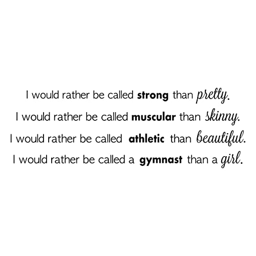 Inspirational Gymnastics Wall Decal, Gymnastics Quotes Wall Decor, Gymnast Gift, 30 Colors & Several Sizes #TOP1