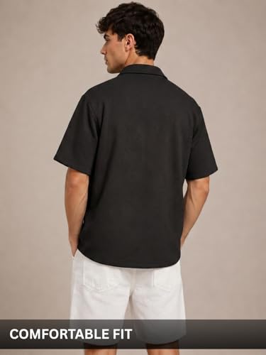 Image of Leriya Fashion Shirt for Man | Mens Casual Shirts | Shirt for Man| Shirts for Mens Stylish |Half Sleeve Button Down Textured Summer Wear (Available in Plus Sizes)