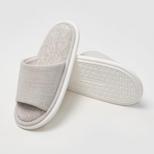 utune House Slippers Open Toe Slippers for Women Men Indoor Slippers Cozy Bedroom Slippers Women House Shoes2