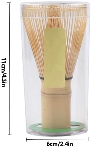 Miniatura 7 de Juego de batidor de matcha de 2 piezas, juego de bambú natural para ceremonia de té, cepillo de polvo matcha, herramienta incluida