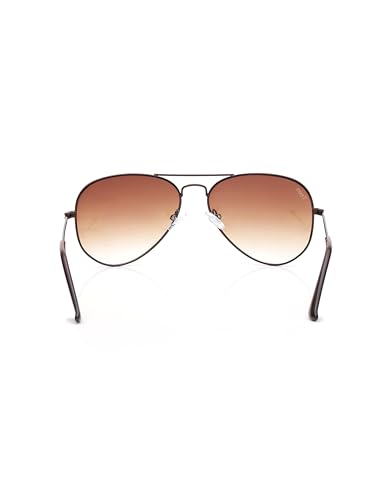 Image of Fastrack Tees Brown Aviator Sunglasses for unisex