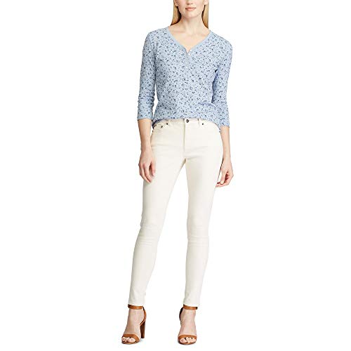 Chaps Women's Misses Premium Stretch Comfort Skinny Fit Ankle Length Pants, Natural, 4