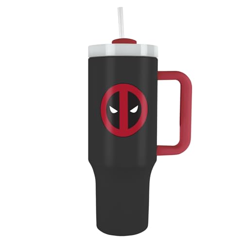 Bouteille Deadpool avec Paille 1180Ml