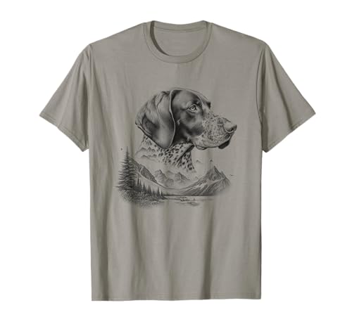 German Shorthaired Pointer GSP Dog Nature Design Idea T-Shirt