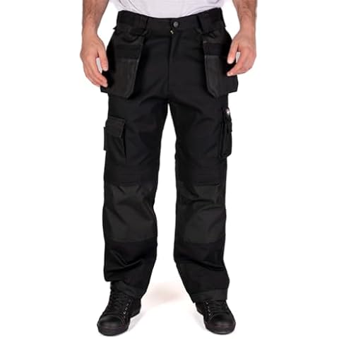 Lee Cooper Mens Black Work Safety Pants Cover