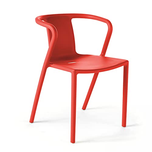 Oviala Sillón de Plástico Rojo