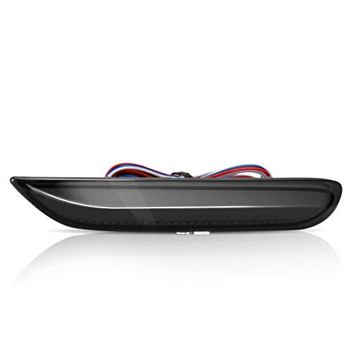 KMD LED Rear Bumper Reflector Sequential Relfectors Driving Braking Turing Plug and Play Version Easy Installation for Infiniti Q50 Q50L