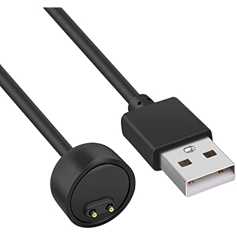 Ainiv 1PCS USB Charging Cable Compatible with Xiaomi Mi Band 5/6/7 Smart Wristband, Replacement USB Charger Adapter Charge Cord with Fastening Cable Ties Cover