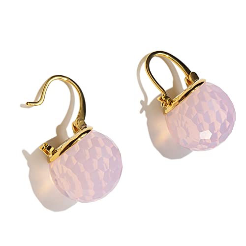 Image of Crystal Earrings for Women, Sparkly Austrian Crystal Disco Ball Earrings, 18K Gold Plated Post Drop Earrings with Colorful Spheres, Hypoallergenic & Lightweight, Ideal Gift for Her