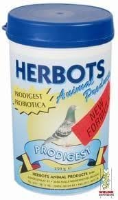 Herbots Prodigest 250 gr. Mixture of vitamins, amin oacids & electrolytes For Pigeons, Birds & Poultry