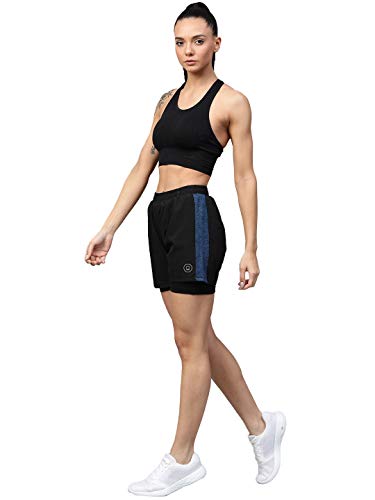 Image of CHKOKKO Gym Shorts for Women Workout Sports Running Quick Dry Fit Double Layer Inner Compression with Pockets Breathable Lightweight Wear