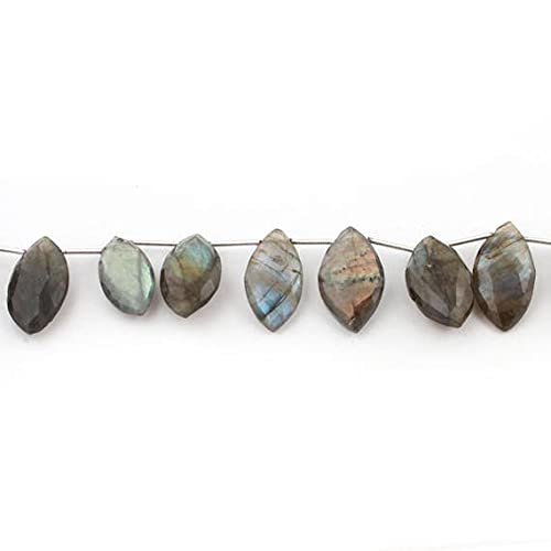 Labradorite briolettes taillées en marquise, gemmes naturelles d'exception pour haute joaillerie