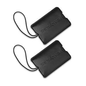 Samsonite 2-Pack Vinyl ID Tags, Black