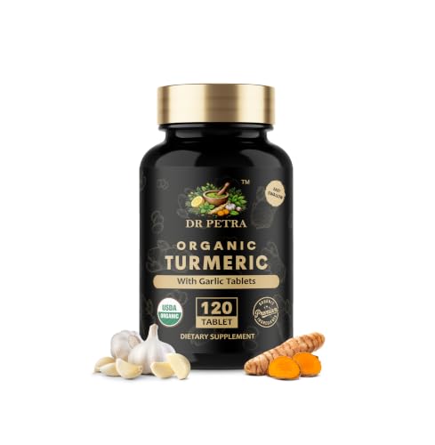 Image of Turmeric Curcumin with Garlic Tablets | Powerful Herbal Formula for Heart Health & Immune Support | Natural Antioxidant & Joint Wellness Supplement | 120 Tablets