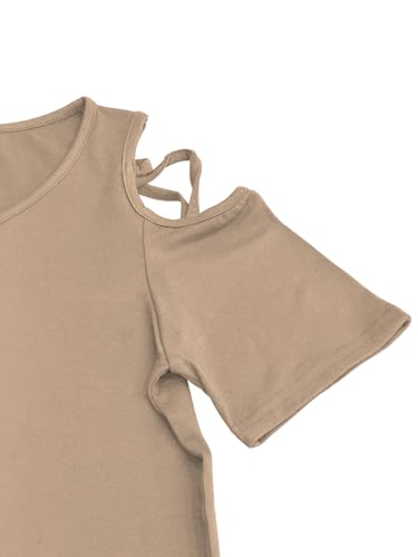 Image of Jar of Love Women's Summer Tops Short Sleeve Cold Shoulder Tops T-Shirts for Women Spring Summer Tops Loose Fit Tunic 2026