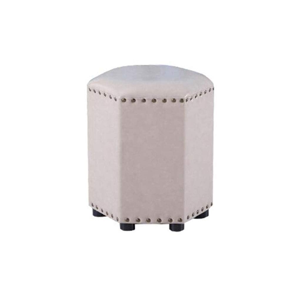 Poufs rembourrés en similicuir assise souple et entretien facile