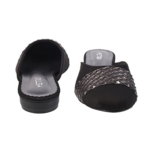 Image of Metro Women's Ethnic Weave Detail Fashion Heel Sandals