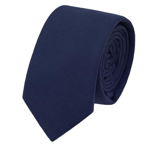 Image of Cotton 2.56'' Skinny Ties for Men, Neckties for Casual, Business | Solid color ties for men for party, daily use, dating, office