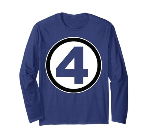 T-shirt Fantastic Four Marvel manches longues coupe droite confortable qui ne rétrécit pas